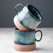 Load image into Gallery viewer, Simple Vintage Retro Japanese Large Ceramic Mug Nordic Handmade Hand Painted Coffee Mugs Creative Xicara Work Potter Cup II50MKB
