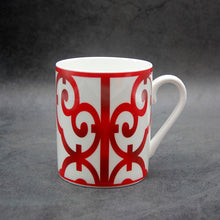 Load image into Gallery viewer, Chinese Red European Style Bone China Coffee mug High Grade Bone China Afternoon Tea Cups Ceramic Mug 300 ml for Coffee
